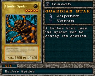 Detalhes da carta Hunter Spider