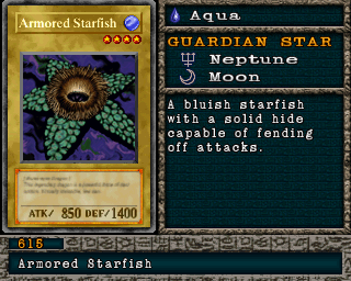 Detalhes da carta Armored Starfish