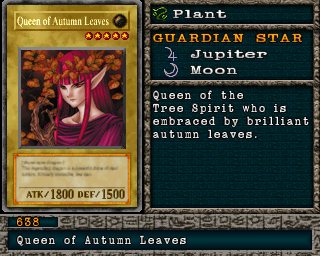Detalhes da carta Queen of Autumn Leaves