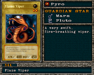 Detalhes da carta Flame Viper