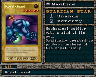 Detalhes da carta Royal Guard