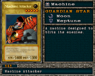 Detalhes da carta Machine Attacker