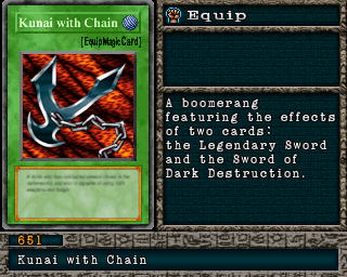 Detalhes da carta Kunai with Chain