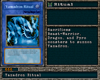 Detalhes da carta Yamadron Ritual