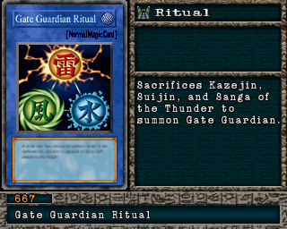 Detalhes da carta Gate Guardian Ritual