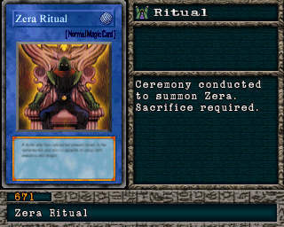 Detalhes da carta Zera Ritual