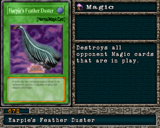 Detalhes da carta Harpie's Feather Duster