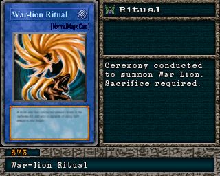 Detalhes da carta War-lion Ritual