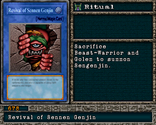 Detalhes da carta Revival of Sennen Genjin
