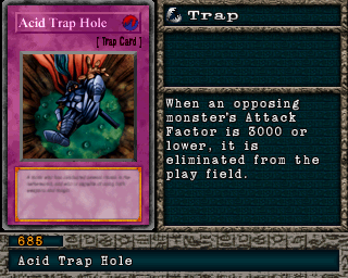 Detalhes da carta Acid Trap Hole