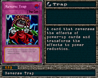 Detalhes da carta Reverse Trap