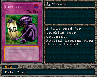 Detalhes da carta Fake Trap