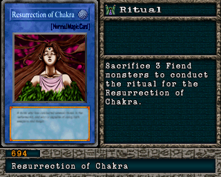 Detalhes da carta Resurrection of Chakra