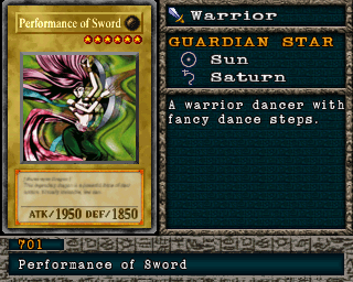 Detalhes da carta Performance of Sword