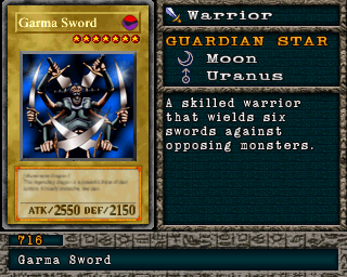 Detalhes da carta Garma Sword