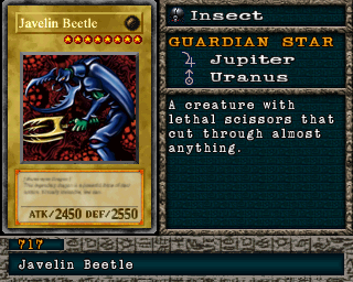 Javelin Beetle em Forbidden Memories