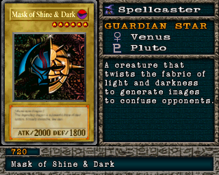 Detalhes da carta Mask of Shine & Dark