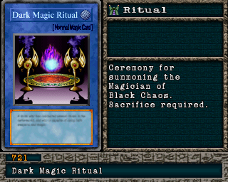 Detalhes da carta Dark Magic Ritual