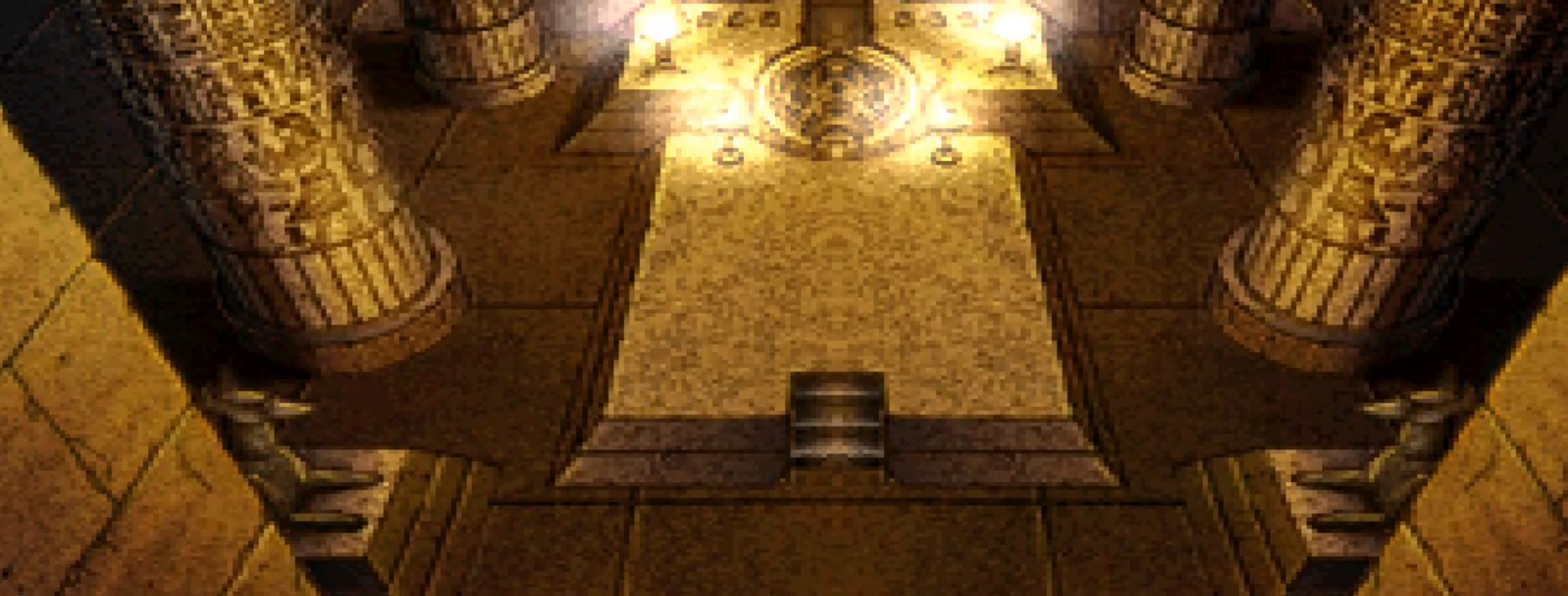 Caminho para a sala da batalha final em Forbidden Memories