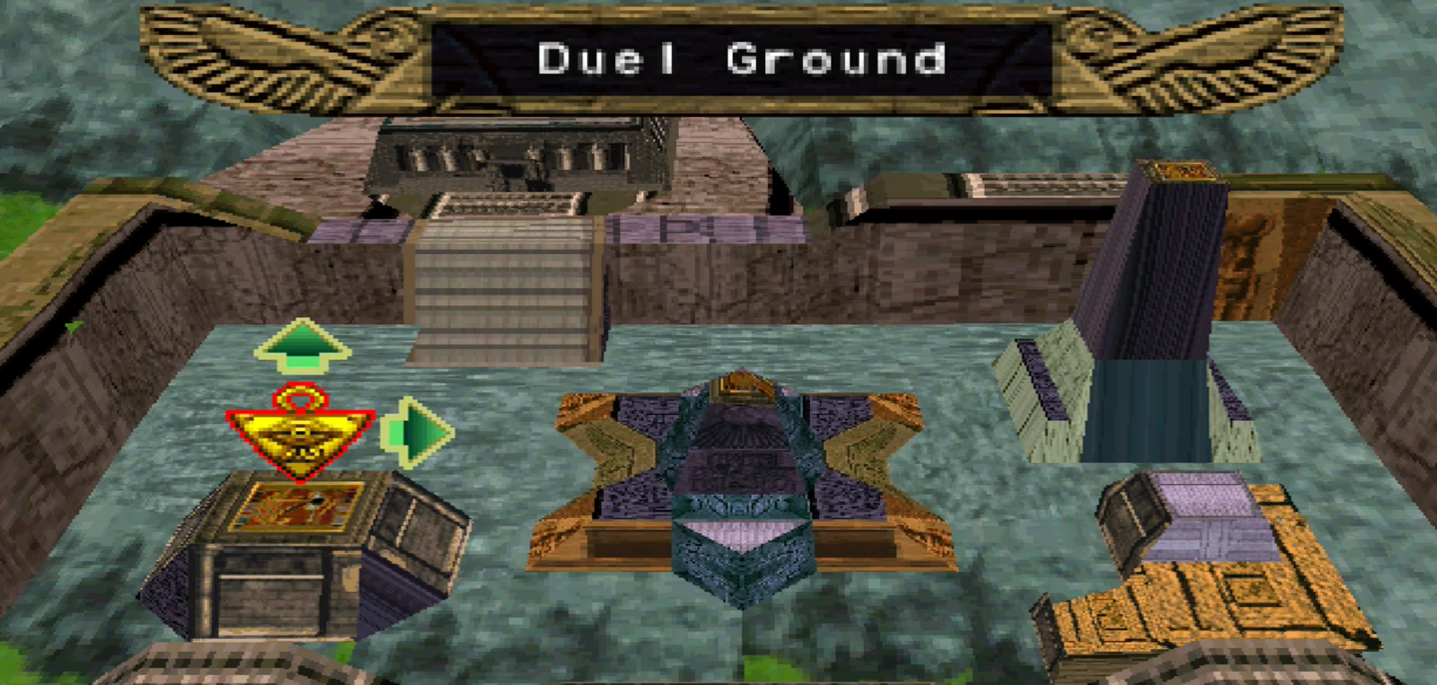 Mapa inicial do Antigo Egito com caminho para o Duel Ground